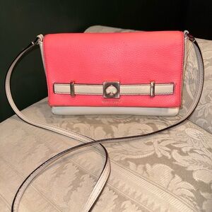 kate spade Two-Tone Pink and White Crossbody Bag